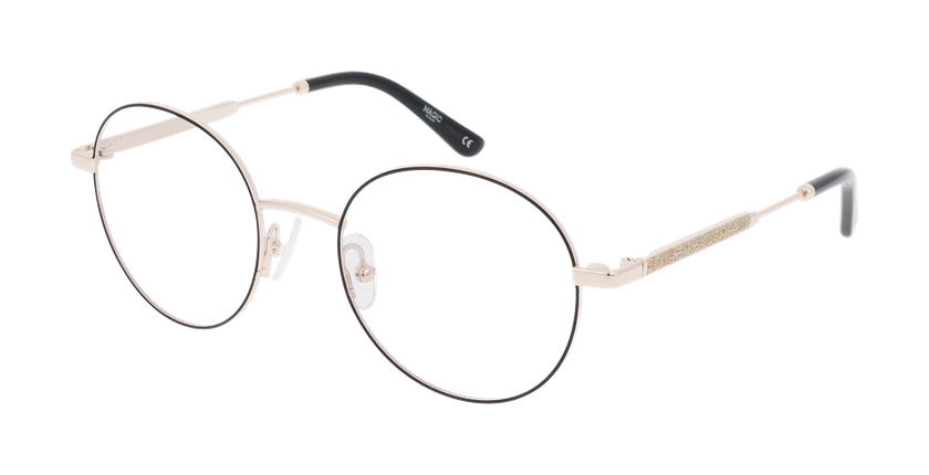 Lunettes de vue femme MAGIC 318 noir/dorée - Vue de face