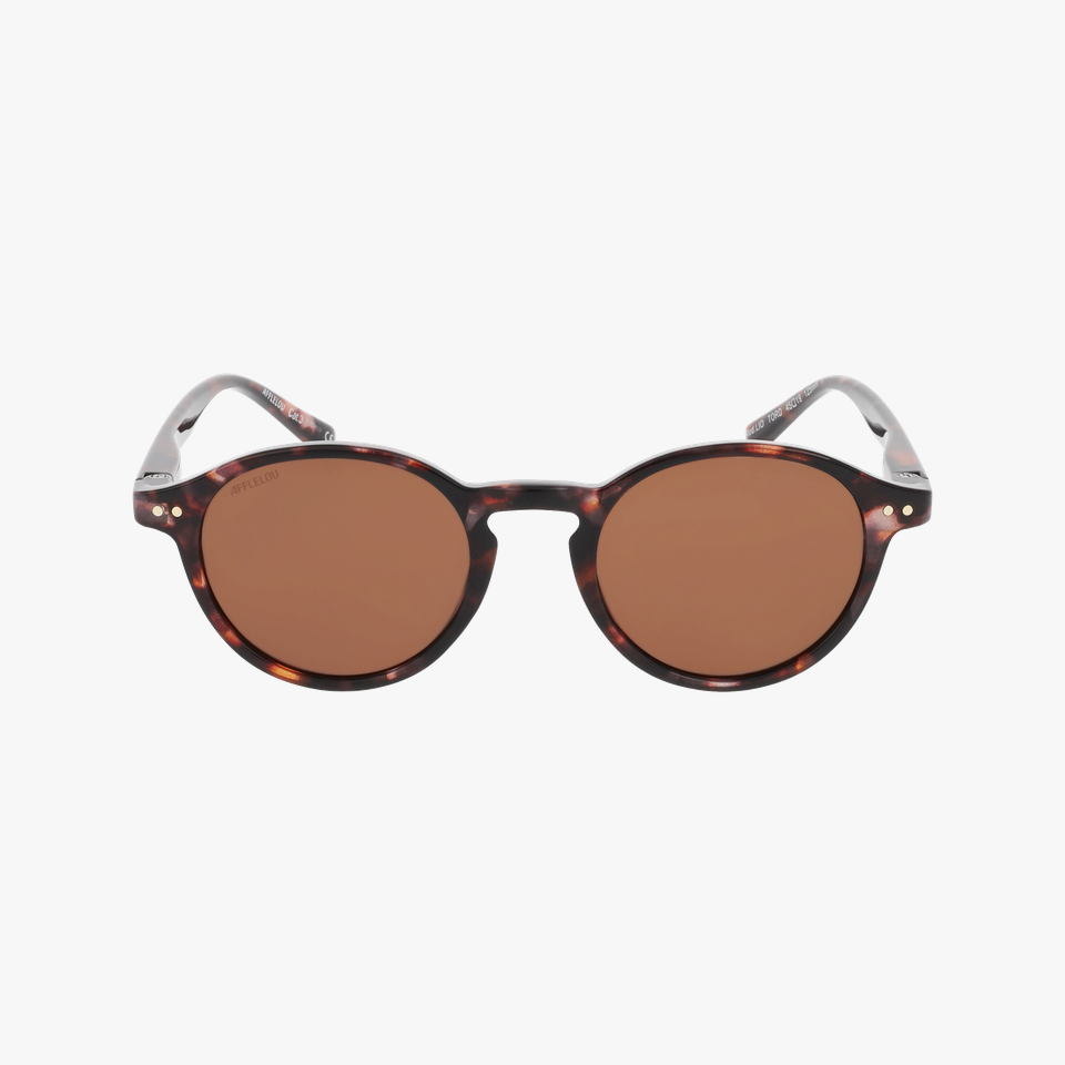 Lunettes de soleil enfant LIO écaille/marron - Vue de face