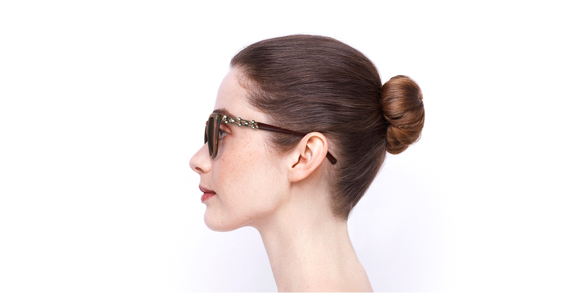 LUNETTES DE SOLEIL femme SK029172G5715 rose/marron - Vue de côté