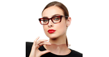 Lunettes de vue femme CARACTÈRES CRÉATIVE écaille - Vue de face