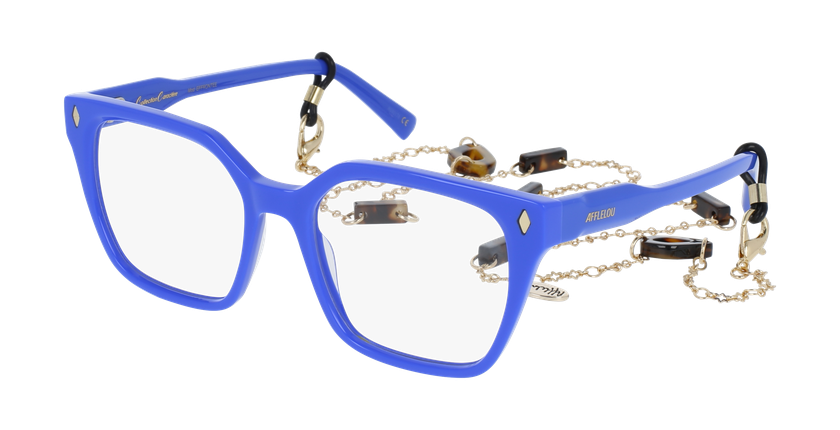 Lunettes de vue femme CARACTÈRES EFFRONTEE bleu - Vue de face
