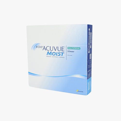 Lentilles de contact 1 Day Acuvue® Moist® Multifocal 90L - Vue de face