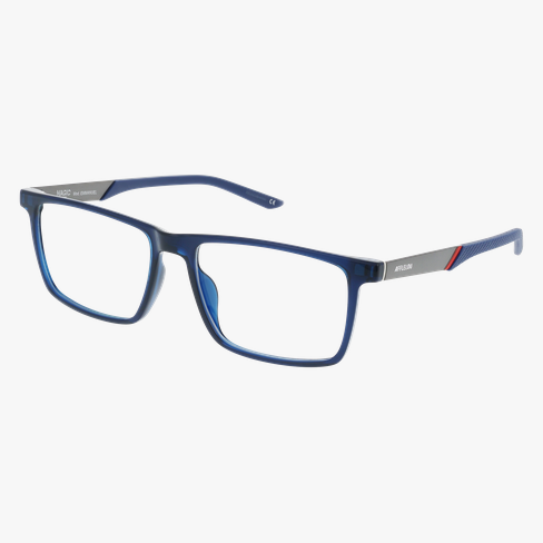 Lunettes de vue homme EMMANUEL bleu marine/rouge