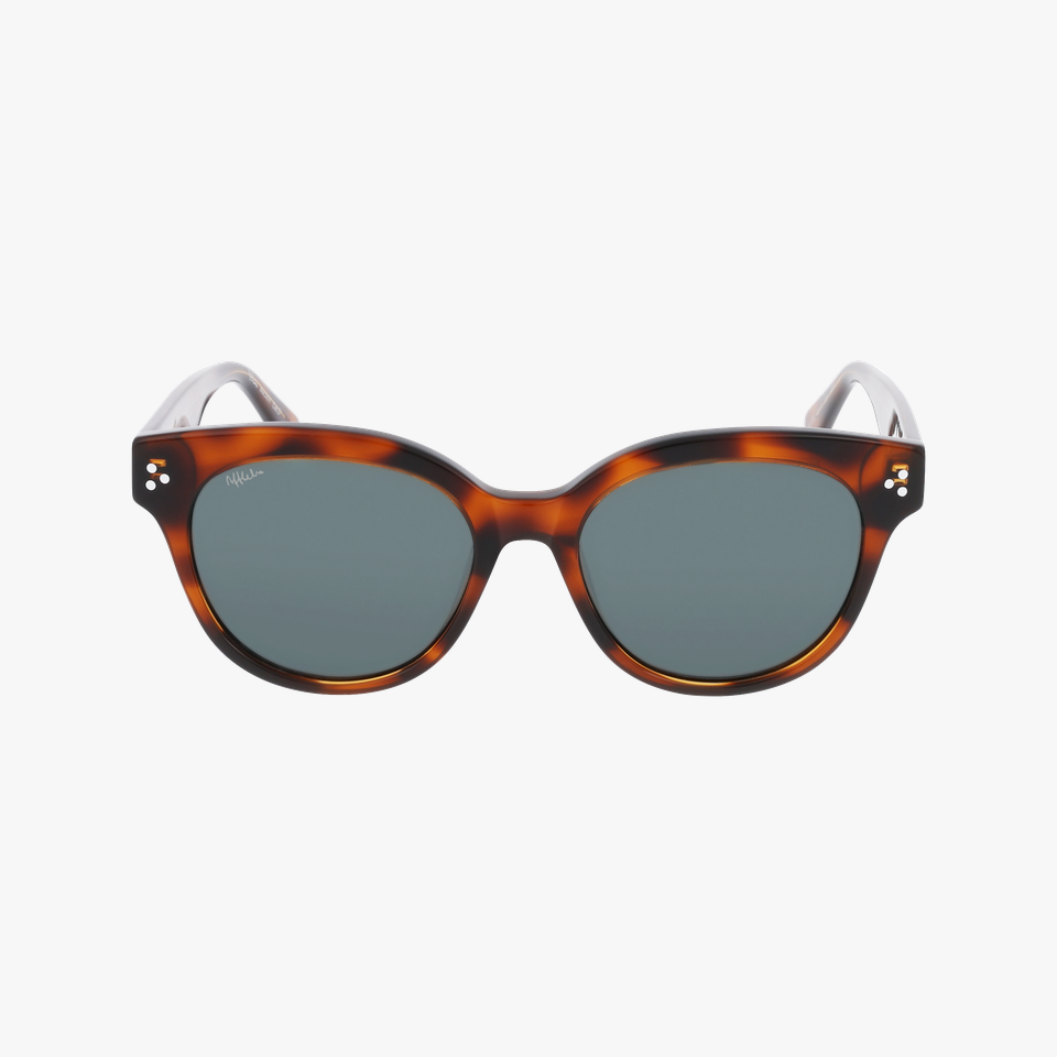 Lunettes de soleil femme DEVI écaille/rose - Vue de face