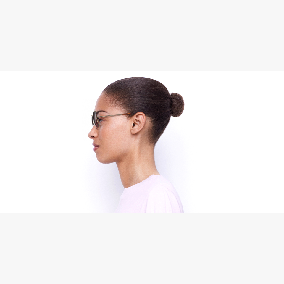 Lunettes de soleil femme 0RB1971 dorée - Vue de côté