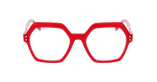 Lunettes de vue femme CARACTÈRES COQUETTE rouge/rose - Vue de face