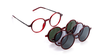 LUNETTES DE VUE MAGIC 118 rouge/noir - Vue de face