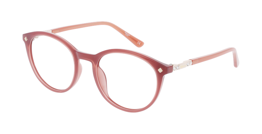 Lunettes de vue femme MAGIC257 rose/dorée - Vue de face