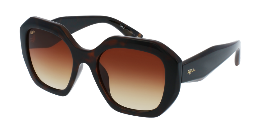 LUNETTES DE SOLEIL femme NAIFARU écaille/noir - Vue de face
