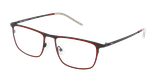Lunettes de vue homme MAGIC 157 rouge/gris - Vue de face