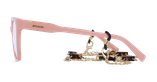 Lunettes de vue femme CARACTÈRES EFFRONTEE rose/dorée - Vue de face