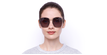 LUNETTES DE SOLEIL femme MARC493S doré - Vue de face