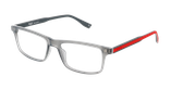 Lunettes de vue homme EVANS gris/rouge - Vue de face