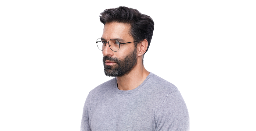 Lunettes de vue homme RZERO38 noir/gris - Vue de face