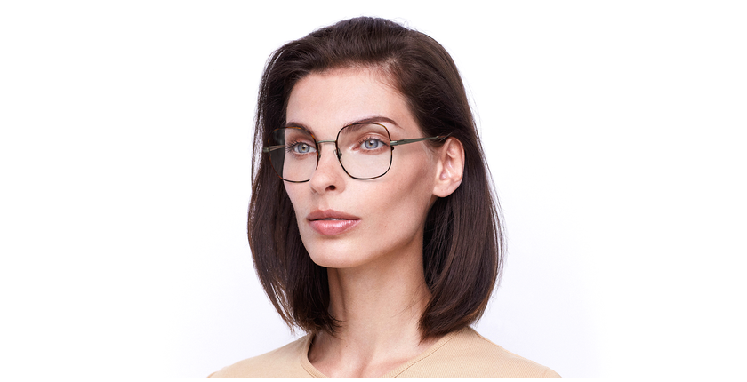 Lunettes de vue femme NIKITA écaille/dorée - Vue de face