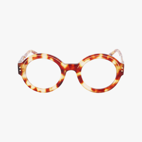 Lunettes de vue femme CARACTERES FIL D'OR PERSPICACE écaille Vue de face