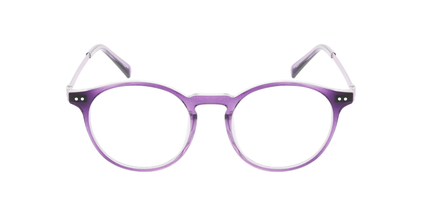 Lunettes de vue homme DAYAN violet - Vue de face
