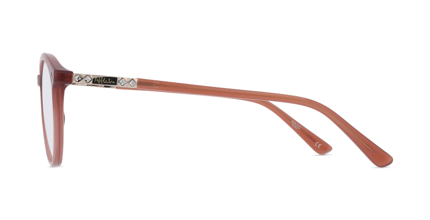 Lunettes de vue femme MAGIC257 rose/dorée - Vue de face
