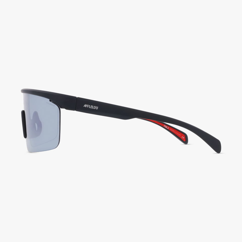Lunettes de soleil CANYON POLARIZED noir/rouge - Vue de face