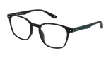 Lunettes de vue homme AYMERIC noir/vert - Vue de face