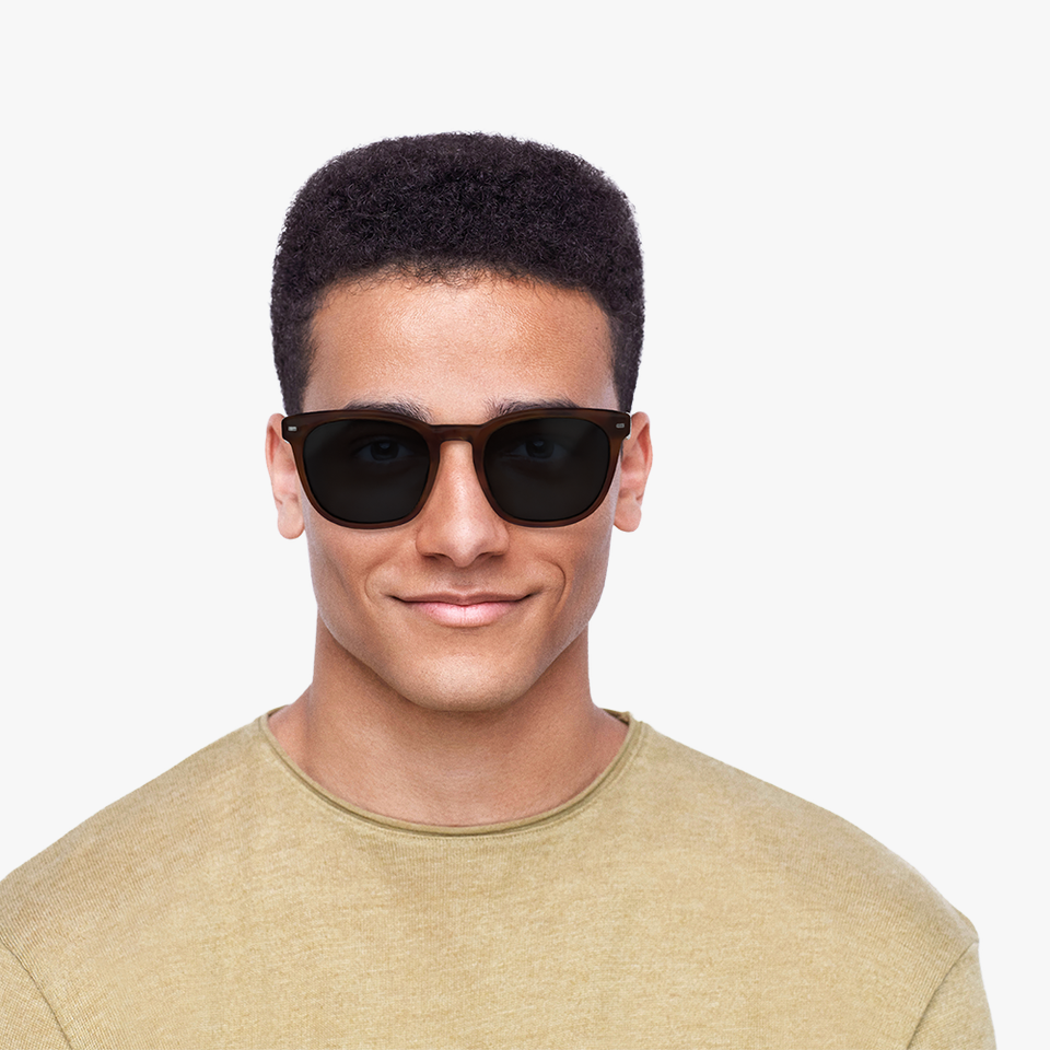 Lunettes de soleil homme KERIAN écaille - Vue de face