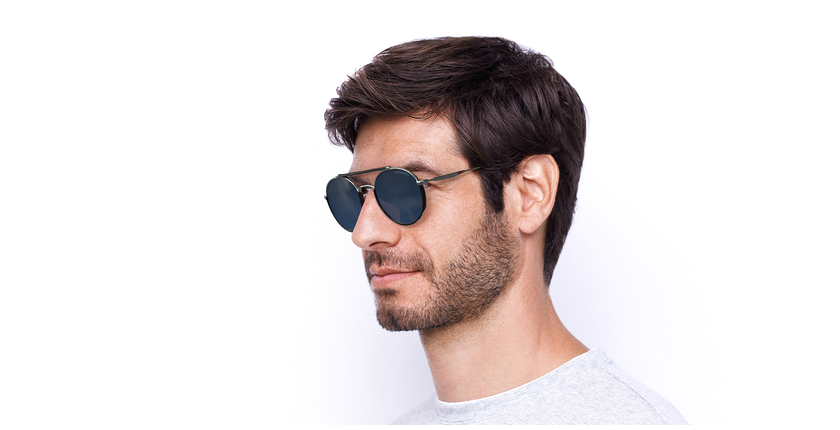 LUNETTES DE SOLEIL 208/S argenté - vue de 3/4