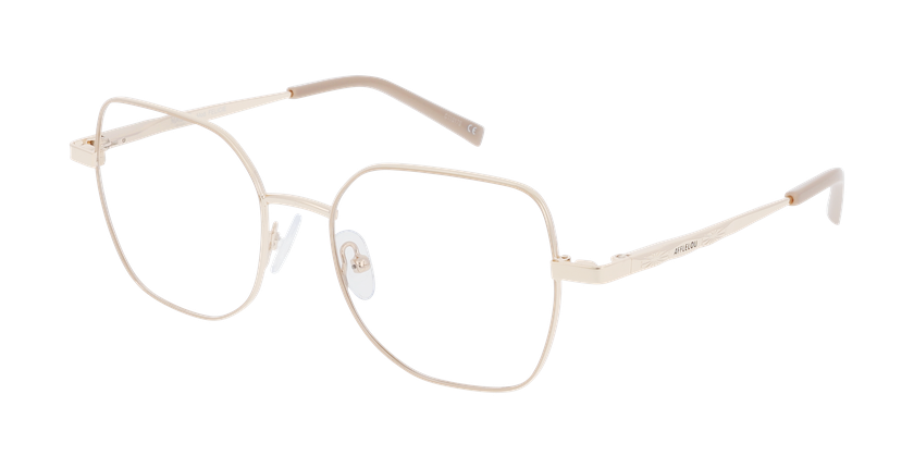 Lunettes de vue femme FELICIE dorée/beige - Vue de face