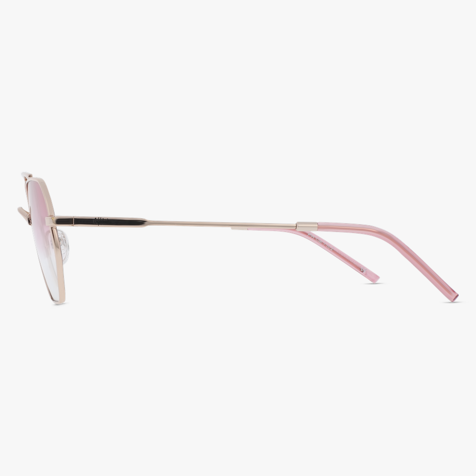 Lunettes de soleil CERVIN dorée/rose - Vue de face
