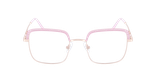 Lunettes de vue femme MAGIC294 rose/dorée - Vue de face