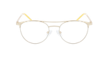 Lunettes de vue femme MAGIC 151 blanc/dorée - Vue de face