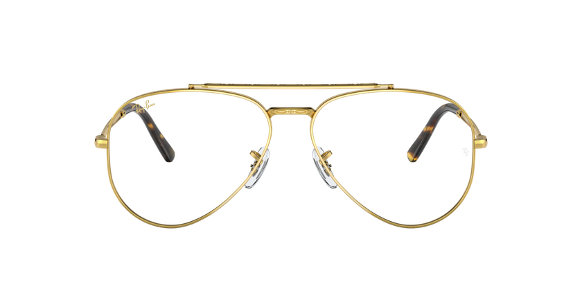 Lunettes de vue NEW AVIATOR dorée - Vue de face