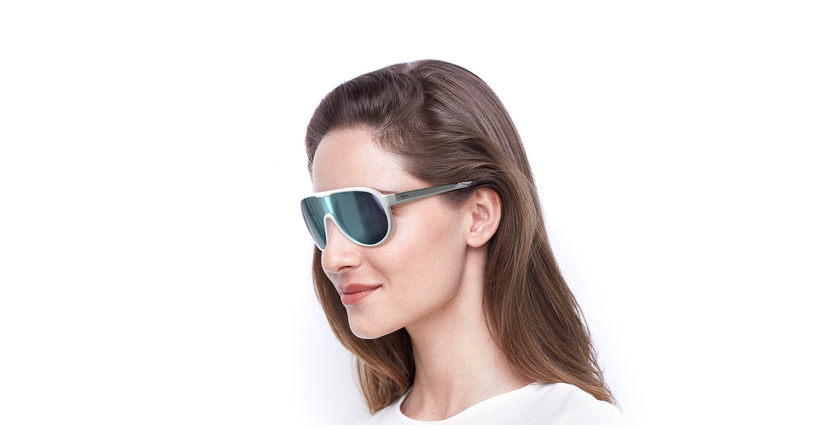 LUNETTES DE SOLEIL SALVA blanc - vue de 3/4