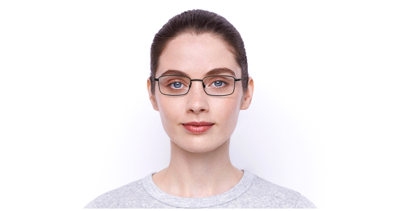 Lunettes de vue femme RZERO7 noir - Vue de face