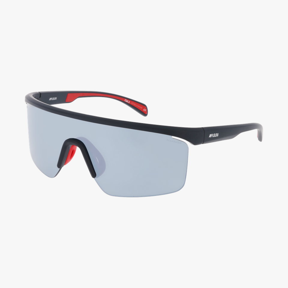 Lunettes de soleil CANYON POLARIZED noir/rouge - Vue de face