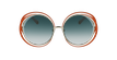 LUNETTES DE SOLEIL femme CE155S doré/marron - Vue de face