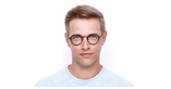 Lunettes de vue homme MAGIC226 écaille/rouge - Vue de face
