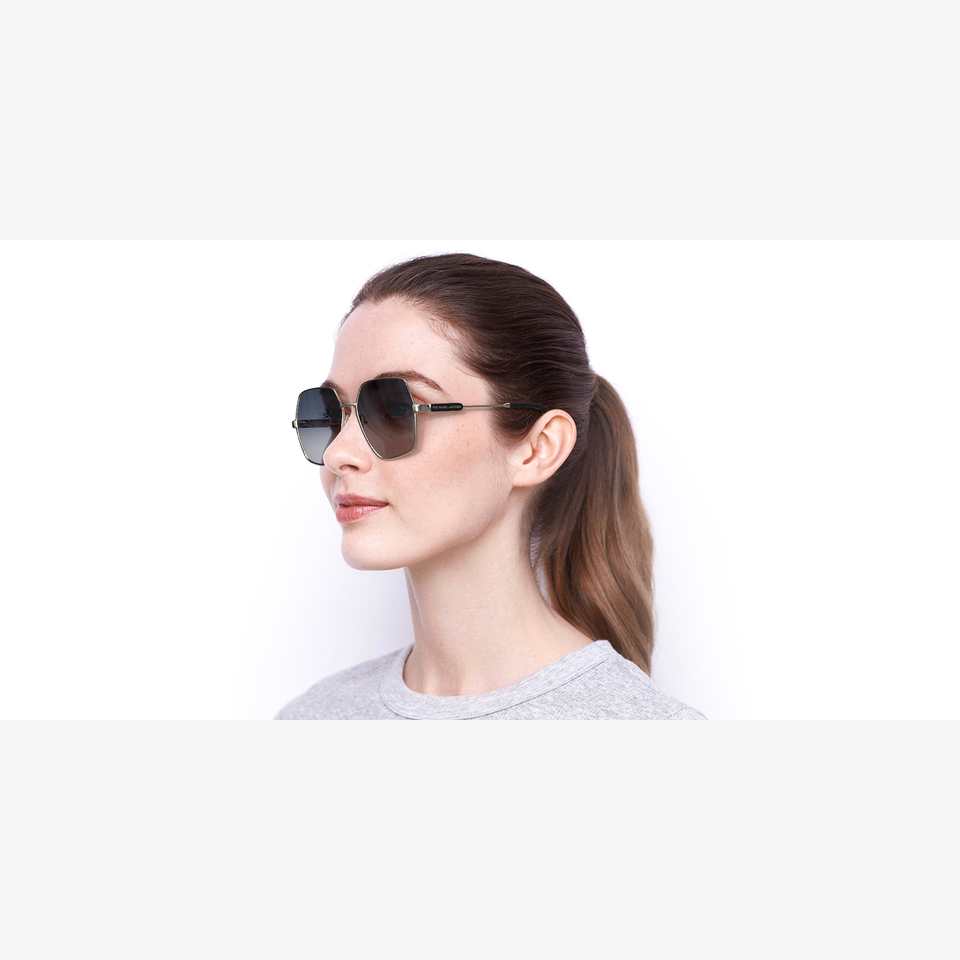 Lunettes de soleil femme MARC 575/S dorée - Vue de face