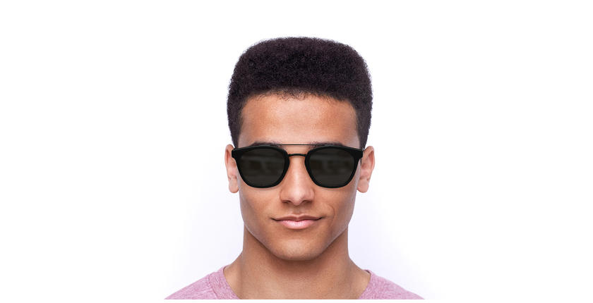 LUNETTES DE SOLEIL SL 28 METAL noir - Vue de face