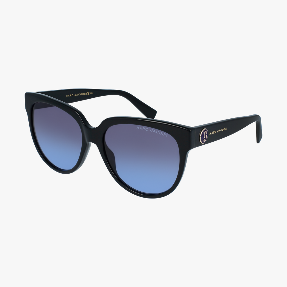 Lunettes de soleil femme MARC 378/S noir - Vue de 3/4
