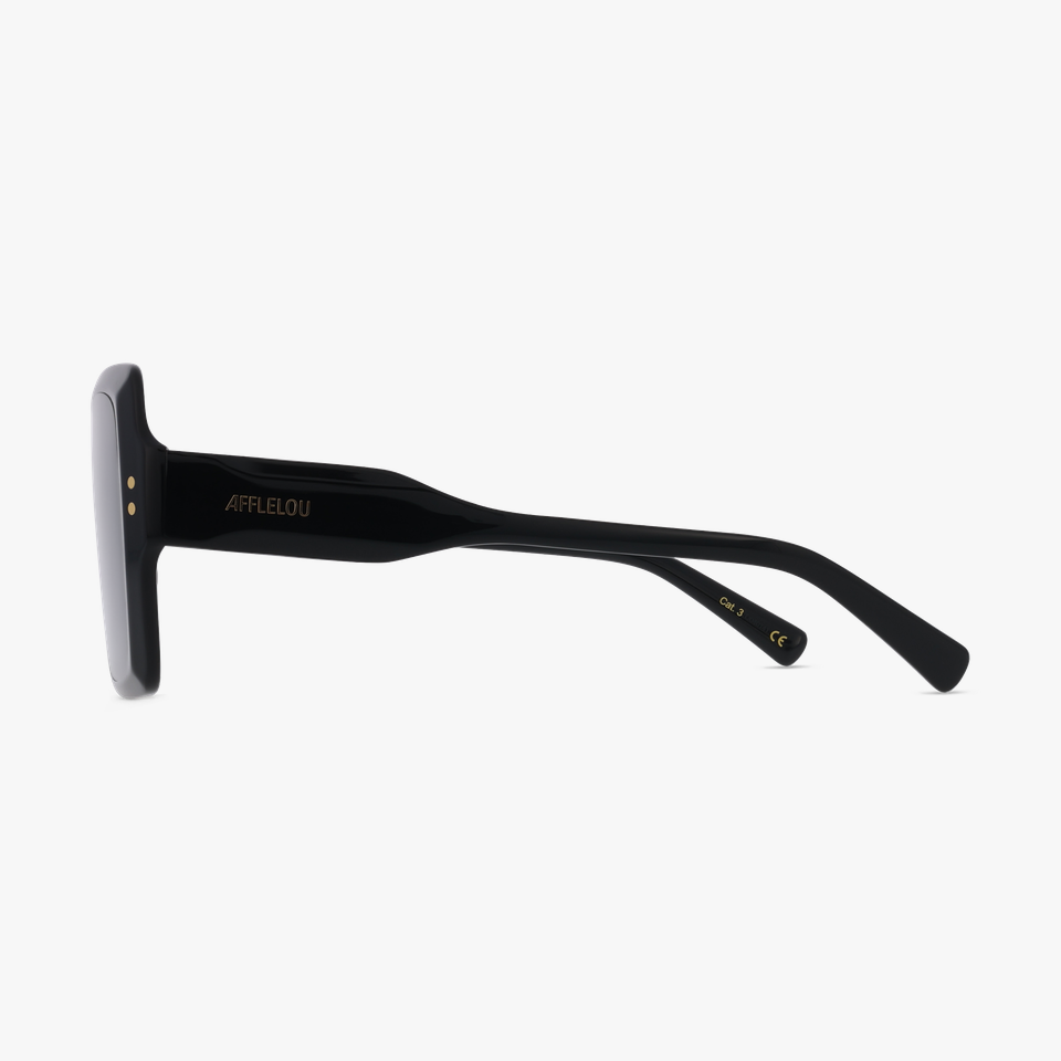 Lunettes de soleil femme PRECIEUSE noir - Vue de face