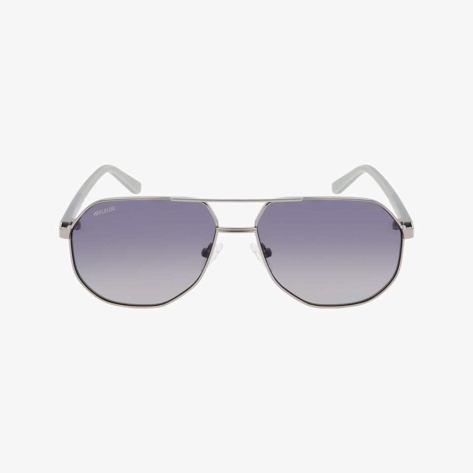 Lunettes de soleil homme WESTON POLARIZED argenté - Vue de face