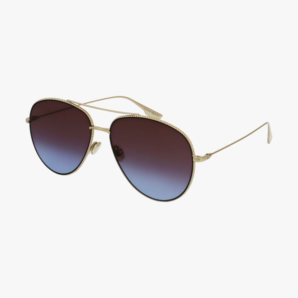 Lunettes de soleil femme DIORSOCIETY3 dorée/écaille - Vue de 3/4