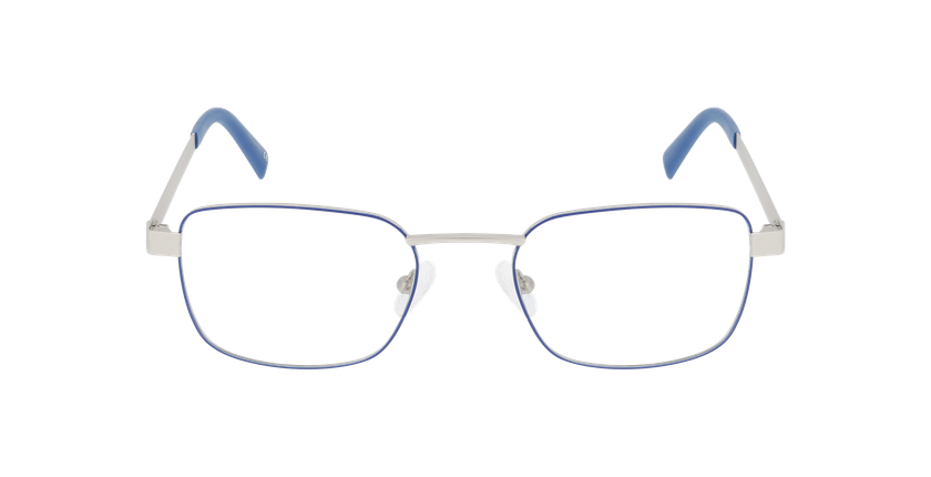 Lunettes de vue homme ERWAN argenté/bleu - Vue de face
