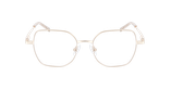 Lunettes de vue femme FELICIE dorée/beige - Vue de face