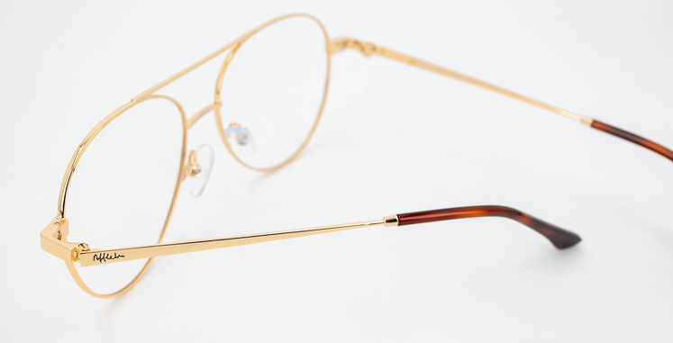 LUNETTES DE VUE homme MAGIC MAVERICK doré/noir - barre métallique