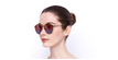 LUNETTES DE SOLEIL femme DIORSTELLAIRE4 doré/écaille - vue de 3/4