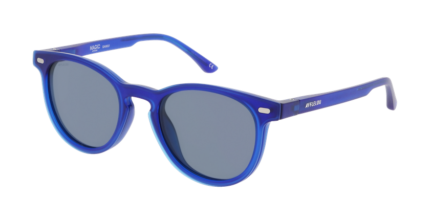 Lunettes de soleil enfant MAGIC SUNNY SAMUI bleu/bleu foncé mat - Vue de face