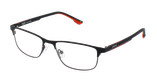 Lunettes de vue homme AYDAN noir/rouge - Vue de face