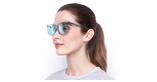 LUNETTES DE SOLEIL femme PK0018 bleu - vue de 3/4