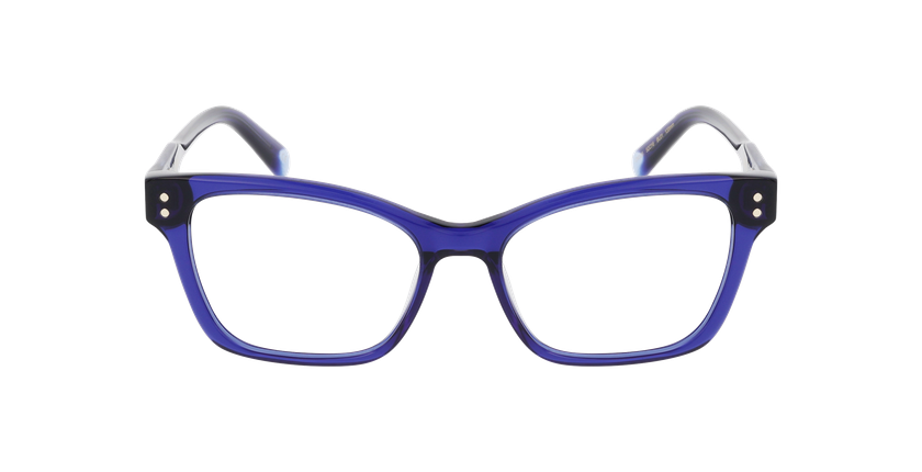 Lunettes de vue femme CARACTÈRES CHANCEUSE bleu - Vue de face